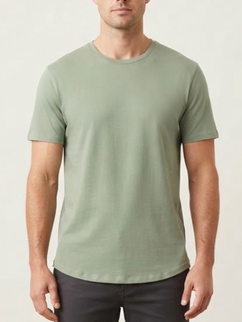 Robert Barakett Men's Short Sleeve Crew Tee in Light Sage Green